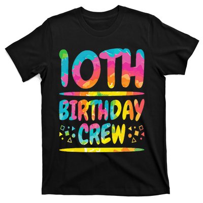 10th Birthday Crew Family, 10th Birthday Party Friends Group T-Shirt