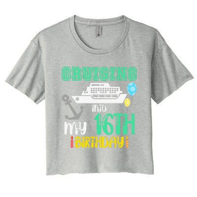 16th Birthday Cruise Trip Vacation Birthday Cruse Women's Crop Top Tee