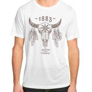 1883 Boho Cow Skull Cute Country Western Yellowstone Graphic Adult ChromaSoft Performance T-Shirt