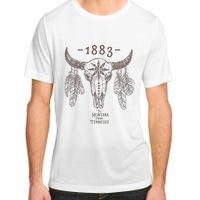 1883 Boho Cow Skull Cute Country Western Yellowstone Graphic Adult ChromaSoft Performance T-Shirt