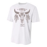 1883 Boho Cow Skull Cute Country Western Yellowstone Graphic Performance Sprint T-Shirt