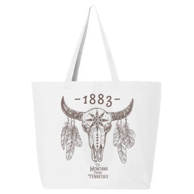 1883 Boho Cow Skull Cute Country Western Yellowstone Graphic 25L Jumbo Tote