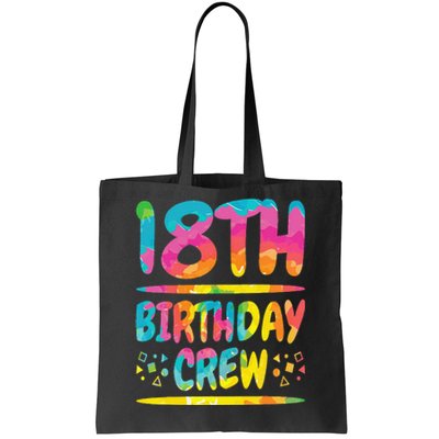 18th Birthday Crew Family, 18th Birthday Party Friends Group Tote Bag