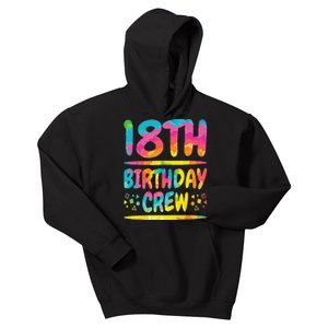 18th Birthday Crew Family, 18th Birthday Party Friends Group Kids Hoodie