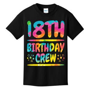 18th Birthday Crew Family, 18th Birthday Party Friends Group Kids T-Shirt