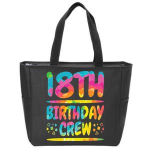 18th Birthday Crew Family, 18th Birthday Party Friends Group Zip Tote Bag