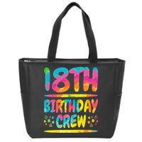 18th Birthday Crew Family, 18th Birthday Party Friends Group Zip Tote Bag