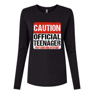 13 Birthday Caution Nager Boy 13yr 13th Birthday Womens Cotton Relaxed Long Sleeve T-Shirt