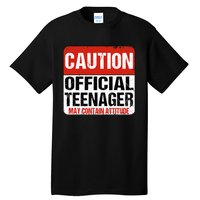 13 Birthday Caution Nager Boy 13yr 13th Birthday Tall T-Shirt