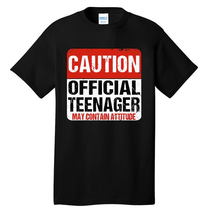 13 Birthday Caution Nager Boy 13yr 13th Birthday Tall T-Shirt