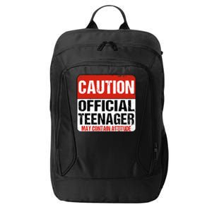 13 Birthday Caution Nager Boy 13yr 13th Birthday City Backpack