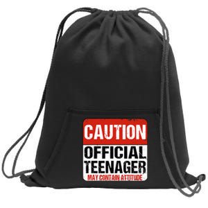 13 Birthday Caution Nager Boy 13yr 13th Birthday Sweatshirt Cinch Pack Bag