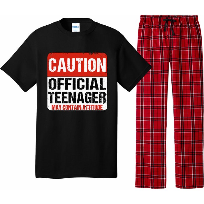 13 Birthday Caution Nager Boy 13yr 13th Birthday Pajama Set