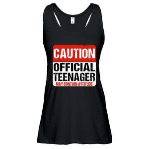 13 Birthday Caution Nager Boy 13yr 13th Birthday Ladies Essential Flowy Tank