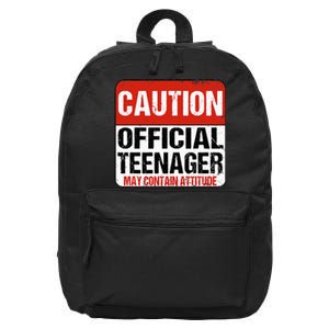 13 Birthday Caution Nager Boy 13yr 13th Birthday 16 in Basic Backpack