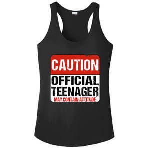 13 Birthday Caution Nager Boy 13yr 13th Birthday Ladies PosiCharge Competitor Racerback Tank