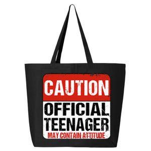 13 Birthday Caution Nager Boy 13yr 13th Birthday 25L Jumbo Tote