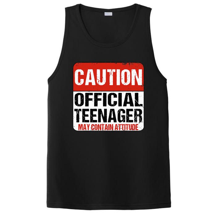 13 Birthday Caution Nager Boy 13yr 13th Birthday PosiCharge Competitor Tank