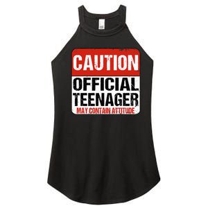 13 Birthday Caution Nager Boy 13yr 13th Birthday Women's Perfect Tri Rocker Tank