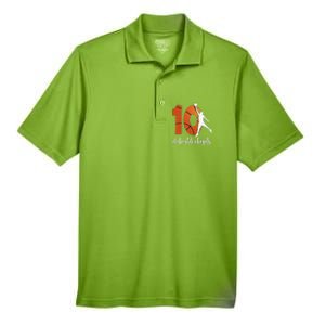 10th Birthday Double Digits Ten Basketball Men's Origin Performance Pique Polo