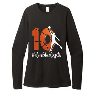 10th Birthday Double Digits Ten Basketball Womens CVC Long Sleeve Shirt