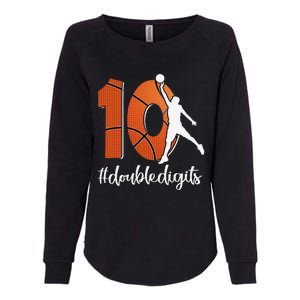 10th Birthday Double Digits Ten Basketball Womens California Wash Sweatshirt