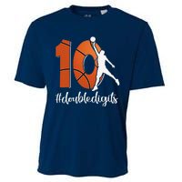 10th Birthday Double Digits Ten Basketball Cooling Performance Crew T-Shirt