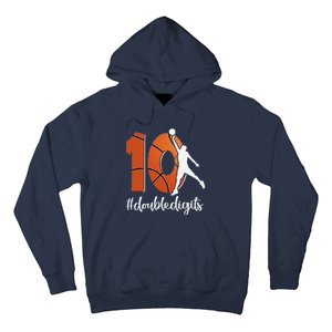 10th Birthday Double Digits Ten Basketball Hoodie