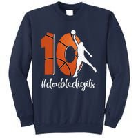 10th Birthday Double Digits Ten Basketball Sweatshirt