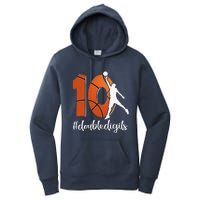 10th Birthday Double Digits Ten Basketball Women's Pullover Hoodie