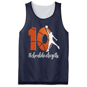 10th Birthday Double Digits Ten Basketball Mesh Reversible Basketball Jersey Tank