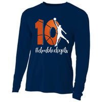 10th Birthday Double Digits Ten Basketball Cooling Performance Long Sleeve Crew