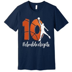 10th Birthday Double Digits Ten Basketball Premium T-Shirt