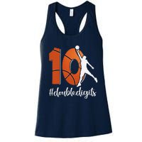 10th Birthday Double Digits Ten Basketball Women's Racerback Tank