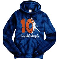 10th Birthday Double Digits Ten Basketball Tie Dye Hoodie