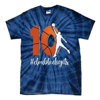 10th Birthday Double Digits Ten Basketball Tie-Dye T-Shirt