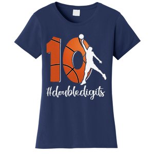 10th Birthday Double Digits Ten Basketball Women's T-Shirt