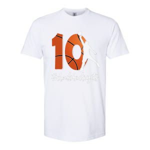 10th Birthday Double Digits Ten Basketball Softstyle CVC T-Shirt