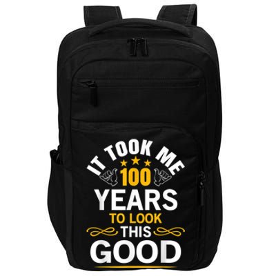 100th Birthday Design Took Me 100 Years Old Birthday Impact Tech Backpack