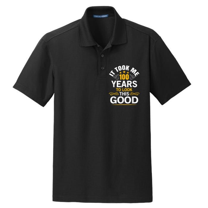 100th Birthday Design Took Me 100 Years Old Birthday Dry Zone Grid Polo