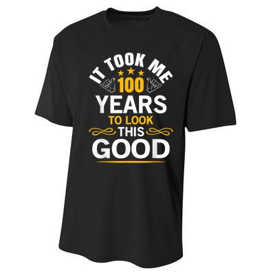 100th Birthday Design Took Me 100 Years Old Birthday Performance Sprint T-Shirt