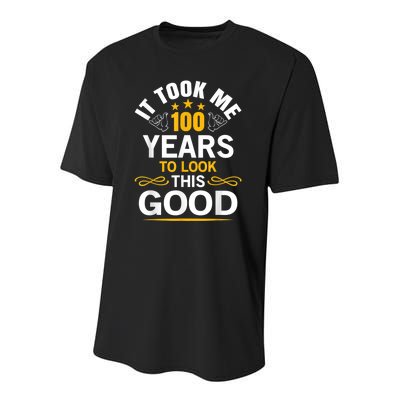 100th Birthday Design Took Me 100 Years Old Birthday Youth Performance Sprint T-Shirt