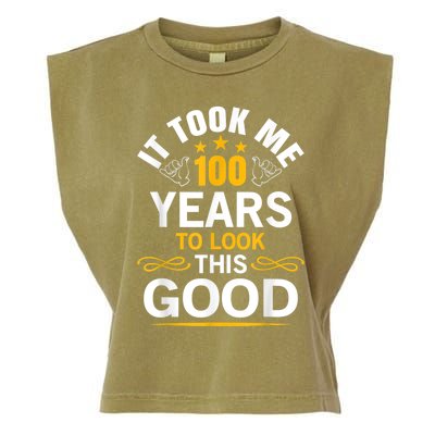 100th Birthday Design Took Me 100 Years Old Birthday Garment-Dyed Women's Muscle Tee