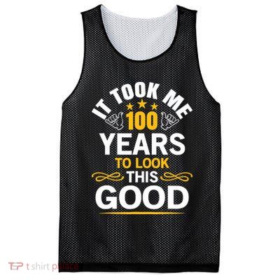 100th Birthday design Took Me 100 Years Old Birthday Mesh Reversible Basketball Jersey Tank