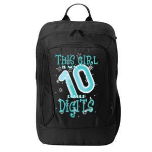 10th Birthday Design Is Now 10 Double Digits 10 Years City Backpack