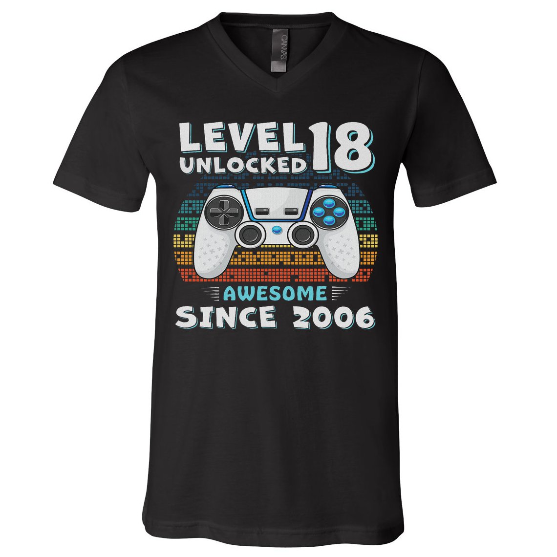 18th Birthday Decoration 18yr 18 Year Old Birthday V-Neck T-Shirt