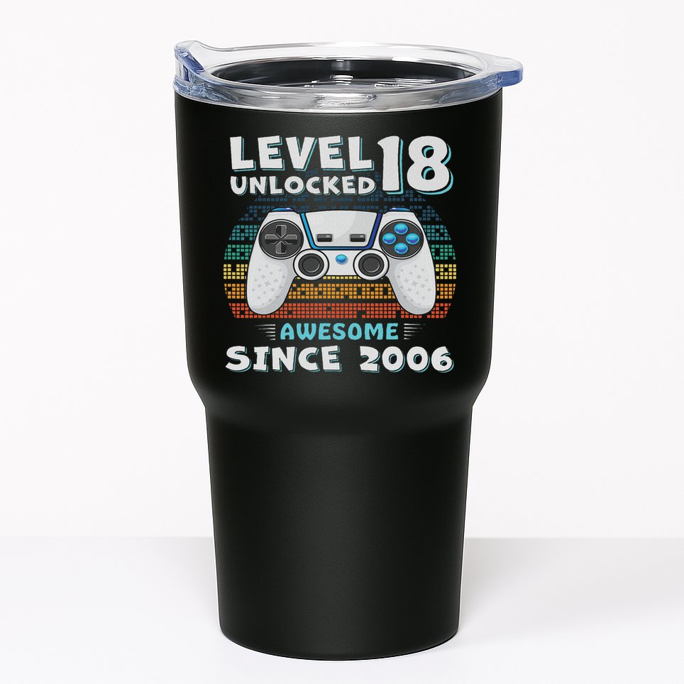18th Birthday Decoration 18yr 18 Year Old Birthday Tumbler