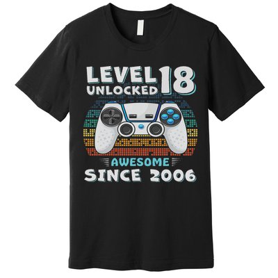 18th Birthday Decoration 18yr 18 Year Old Birthday Premium T-Shirt
