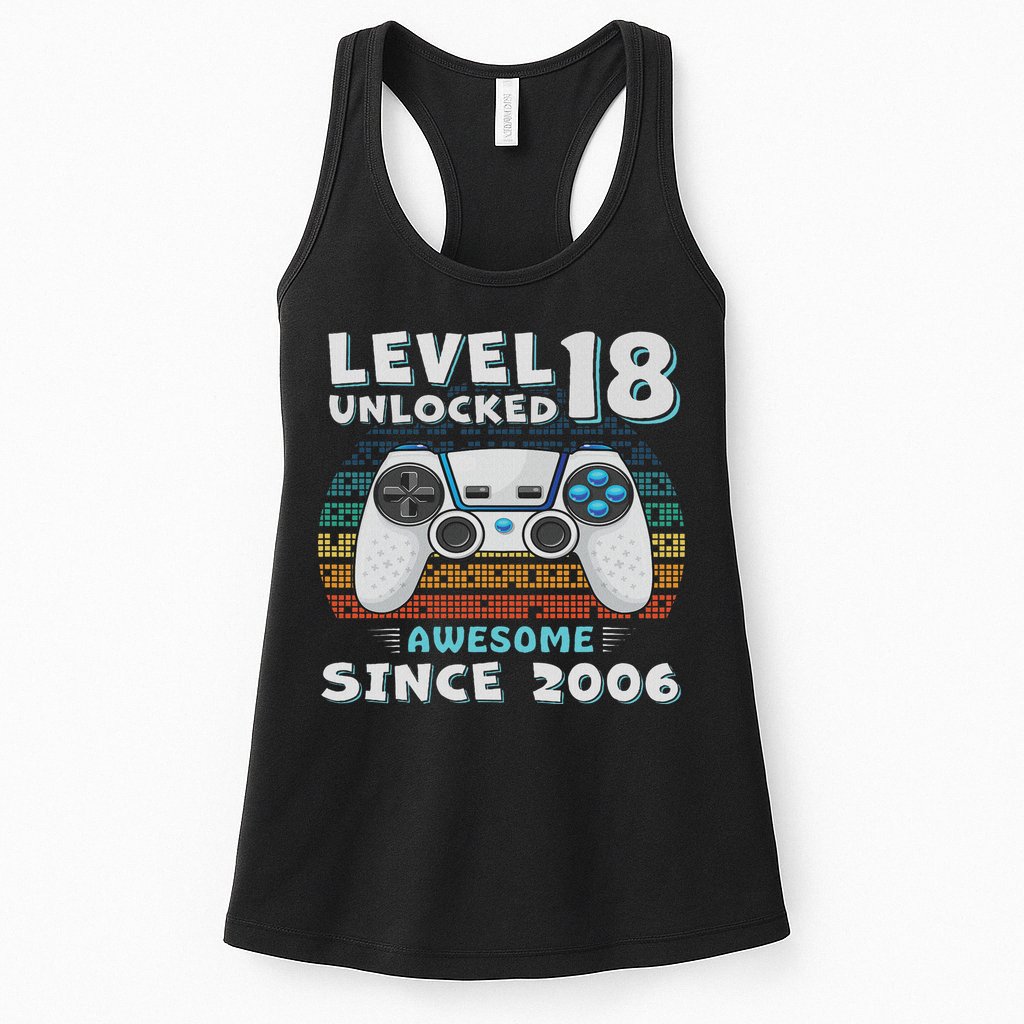 18th Birthday Decoration 18yr 18 Year Old Birthday Womens Tank Top