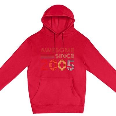 18 Birthday Decorations 2005 BDay 18th Birthday Premium Pullover Hoodie